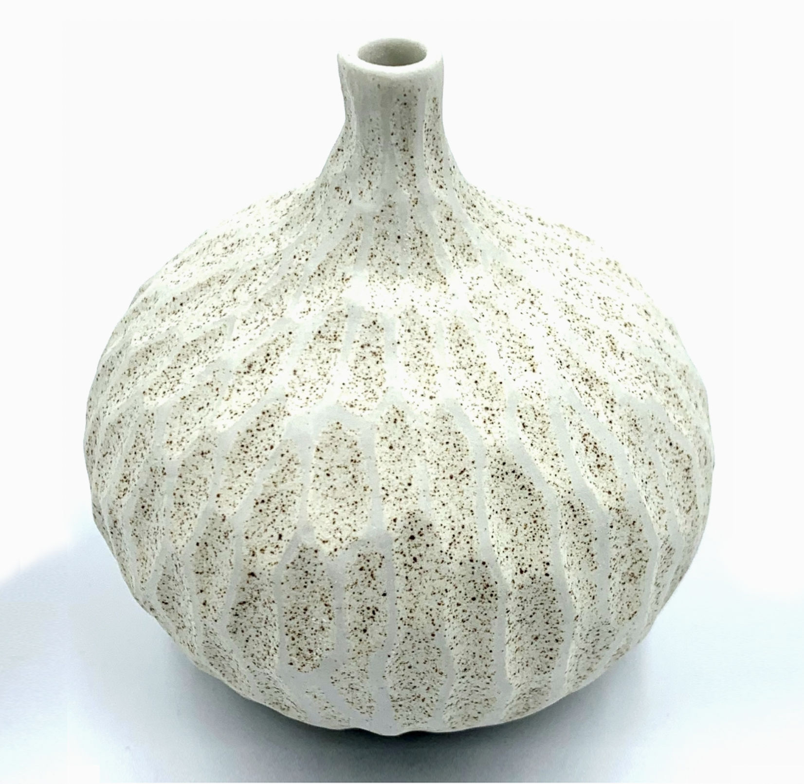 Handmade Mini Bud Vase, White Coral