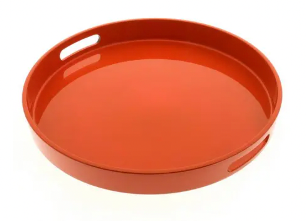 Round Lacquer Serving Tray