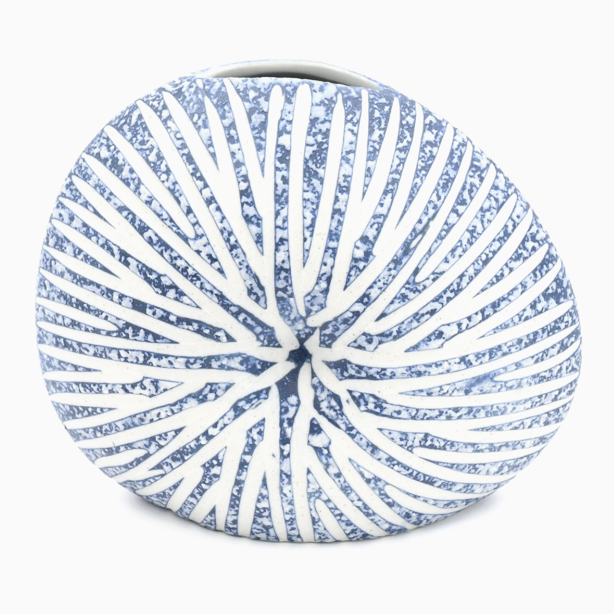 Handmade Seashell Vase, Small, Blue