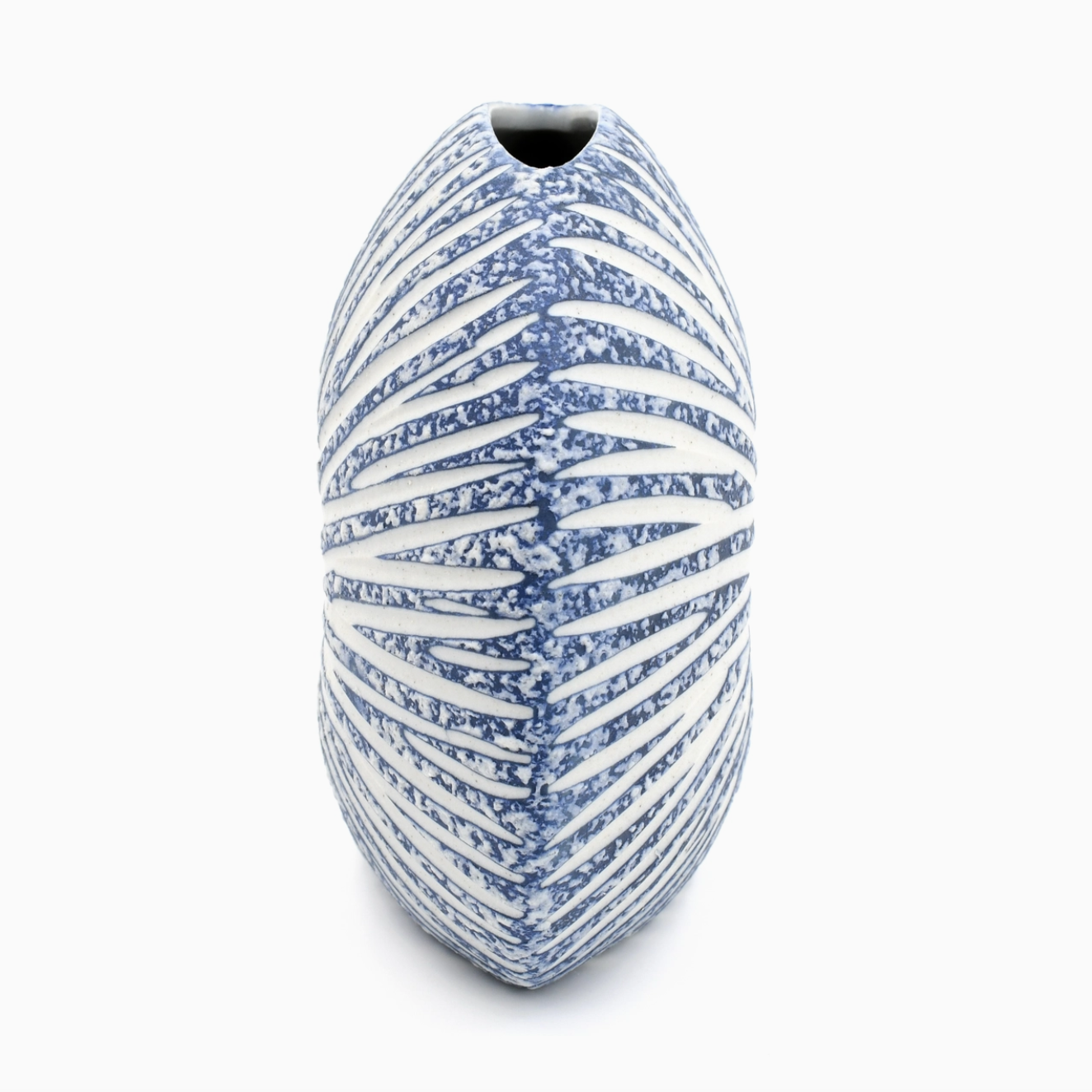 Handmade Seashell Vase, Small, Blue