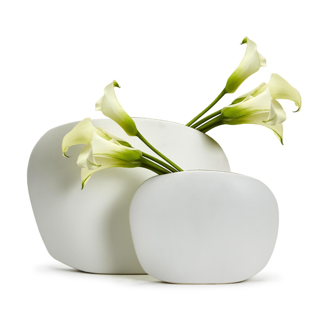 Matte White Sliver Vase