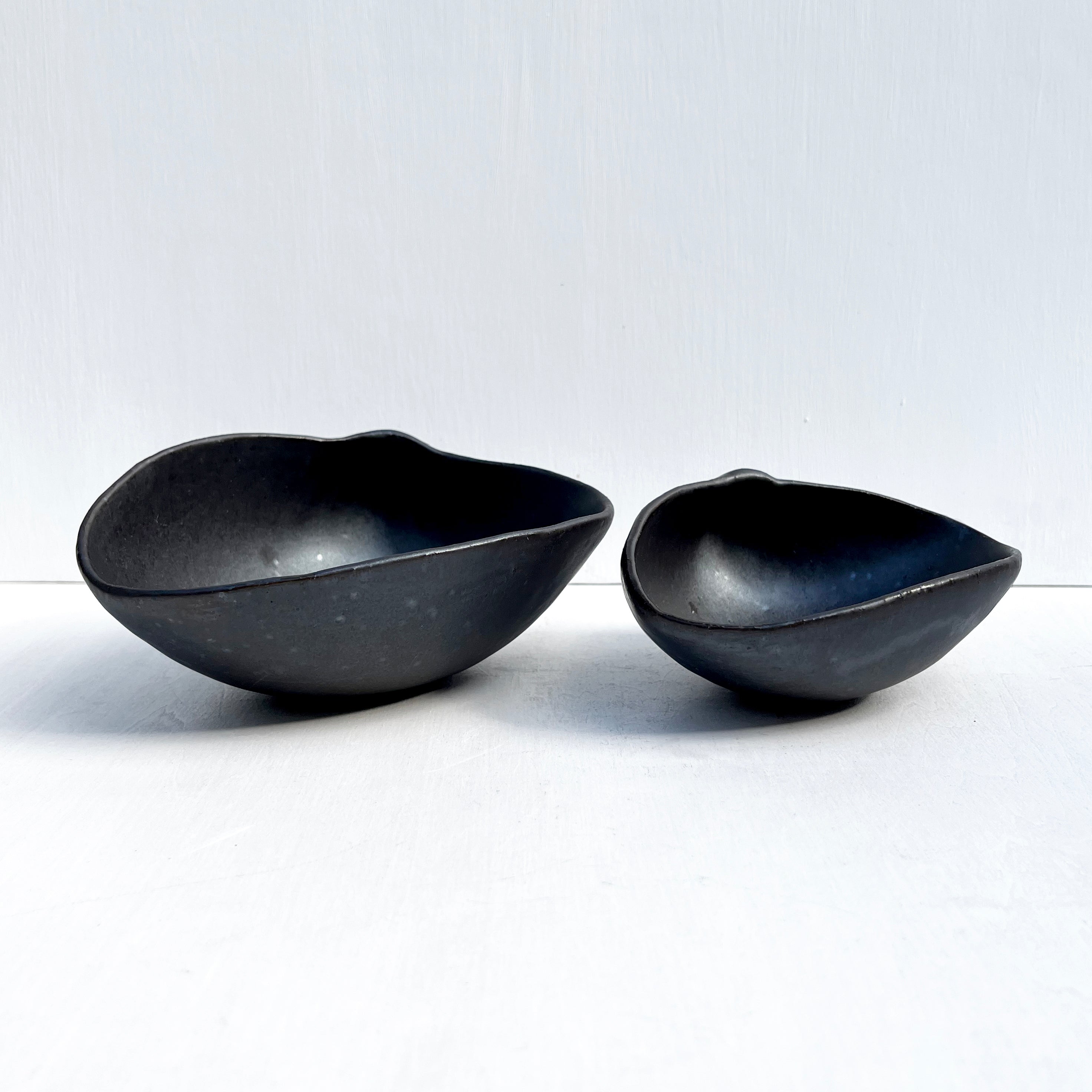 Small Brown Shell Nesting Bowls, Set of 2