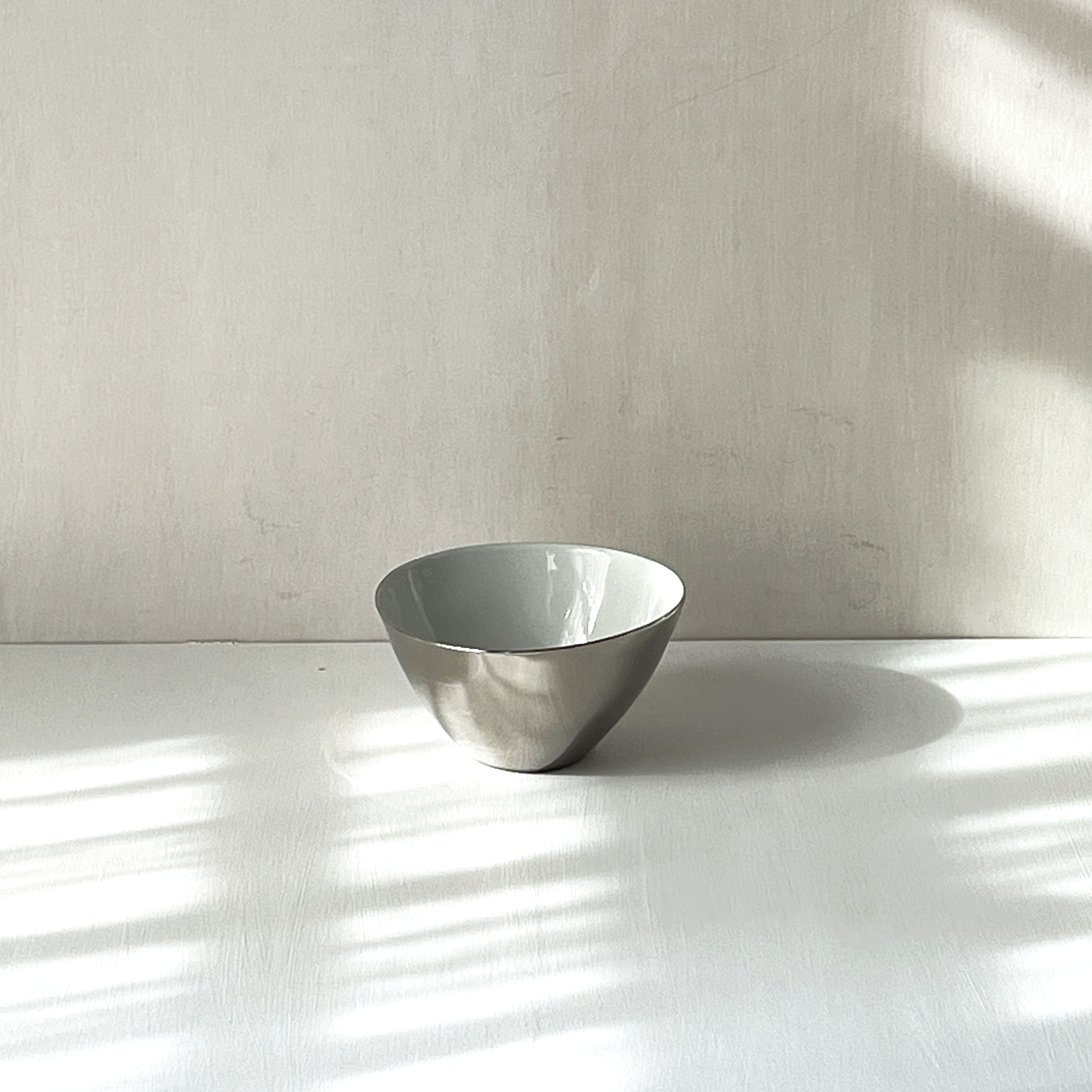 Small Bowl, Platinum & Porcelain
