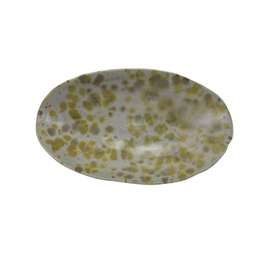 Cream Speckled Dish