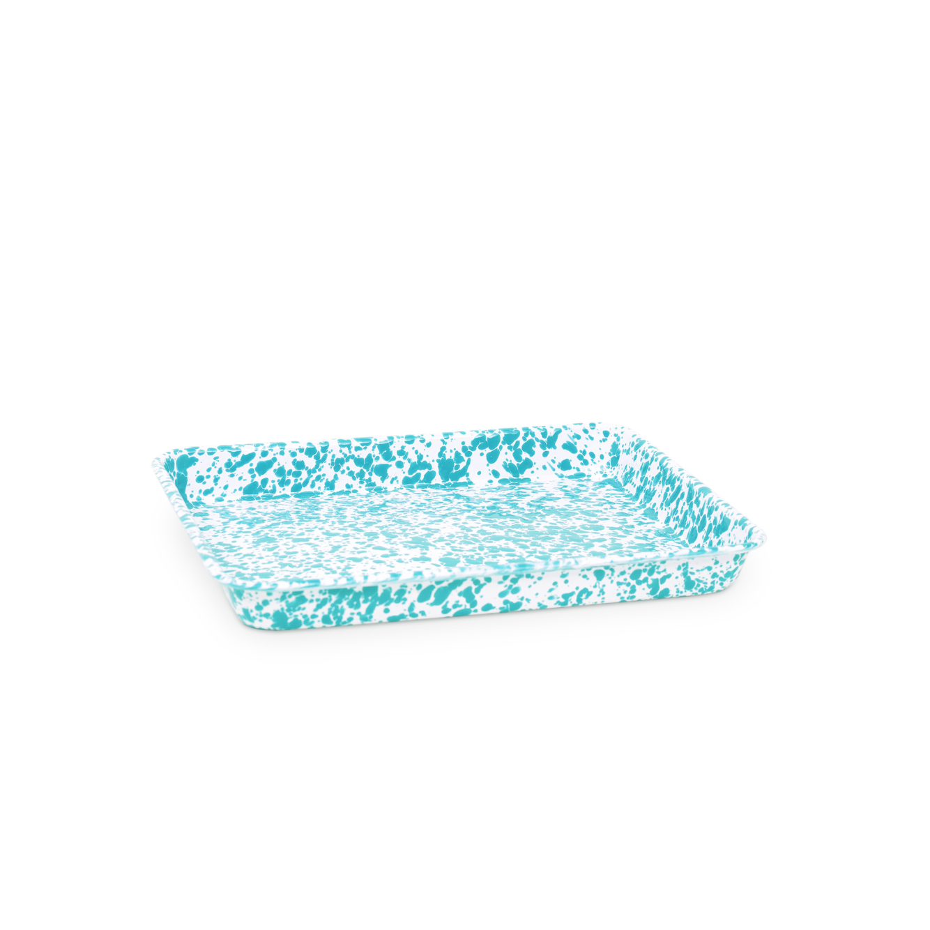 Splatter Small Rectangle Enamel Tray