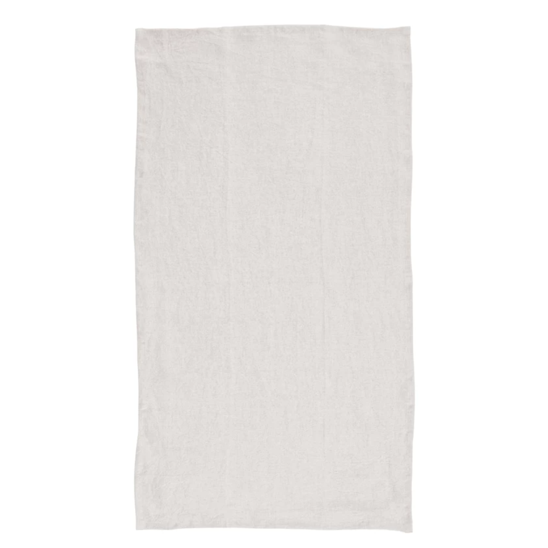 White Stonewashed Linen Tea Towel