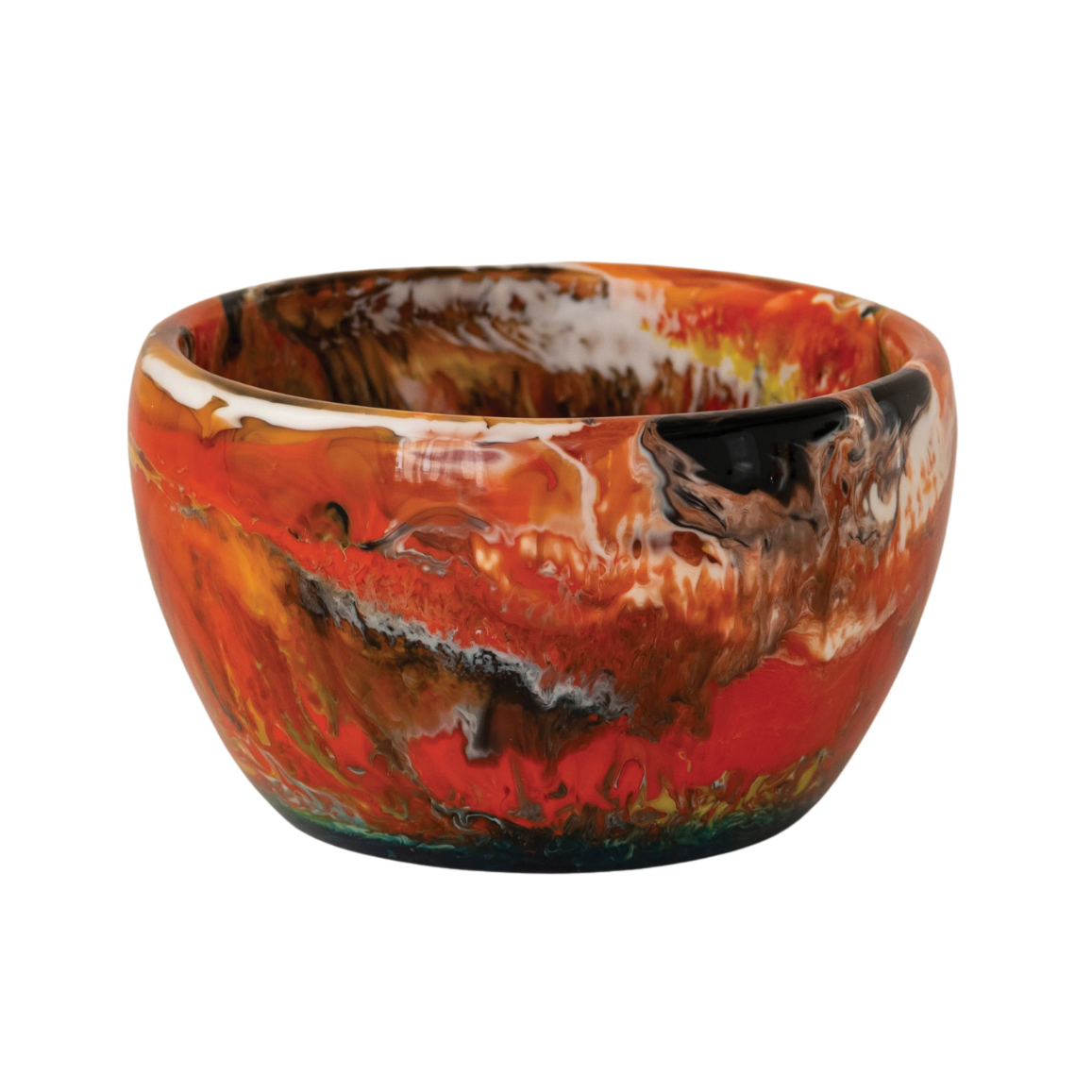 Marbled Sunset Resin Bowl