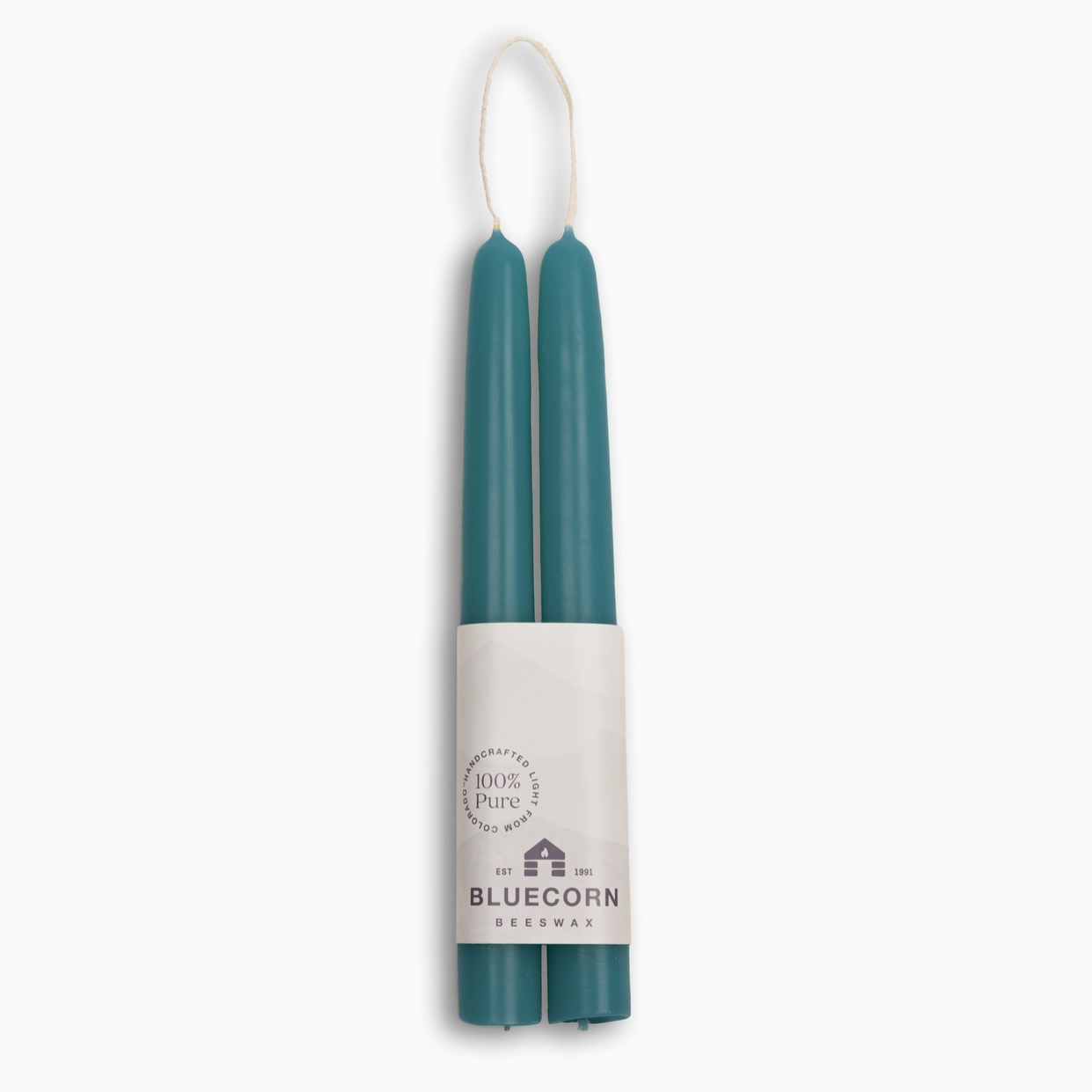 Hand Dipped Beeswax Taper Candles, 8 inch