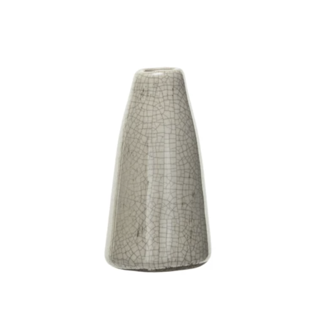 Terracotta Vase with Crackle Glaze
