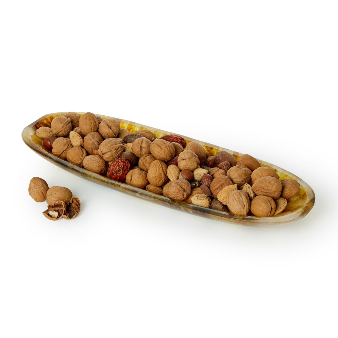 Tortoise Resin Oval Tray