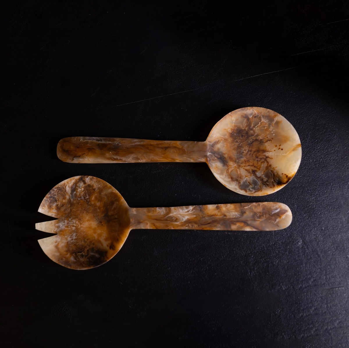 Tortoiseshell Salad Servers
