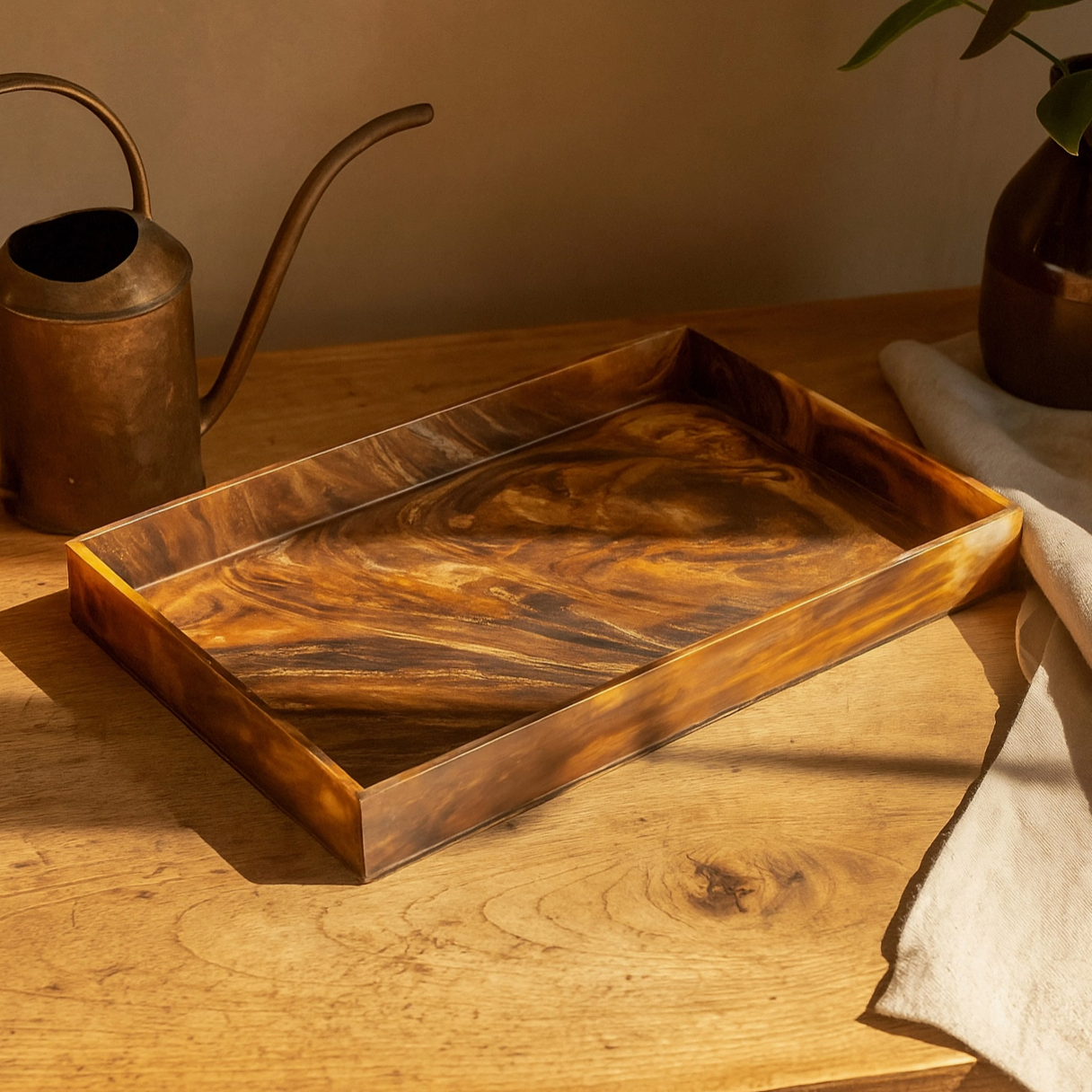 Tortoiseshell Rectangular Tray