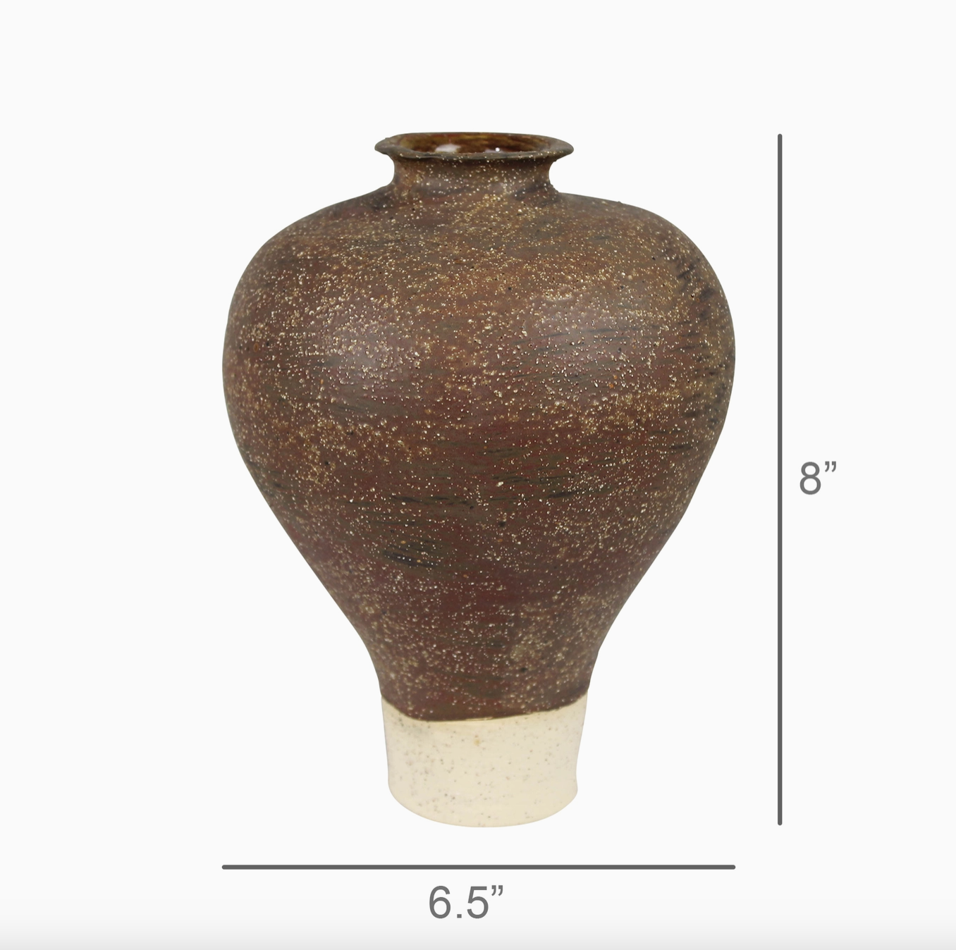 Umbria Narrow Bottom Ceramic Vase, Brown