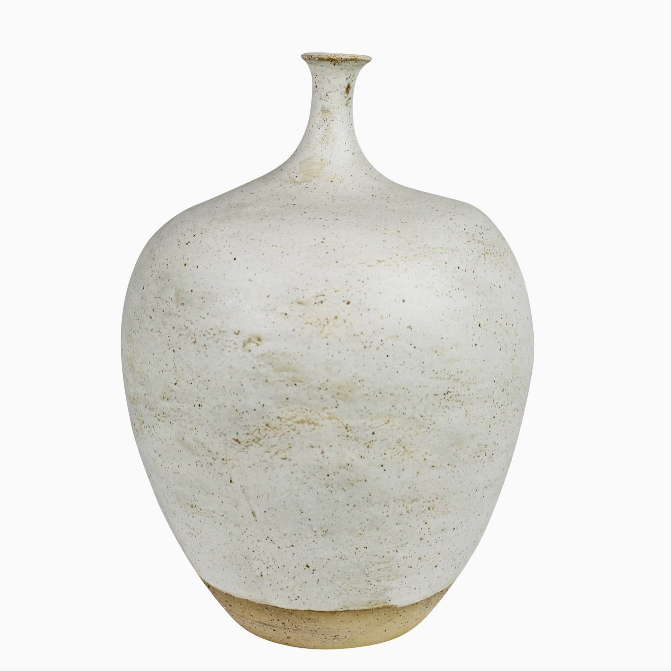 Umbria Thin Neck Ceramic Vase, White
