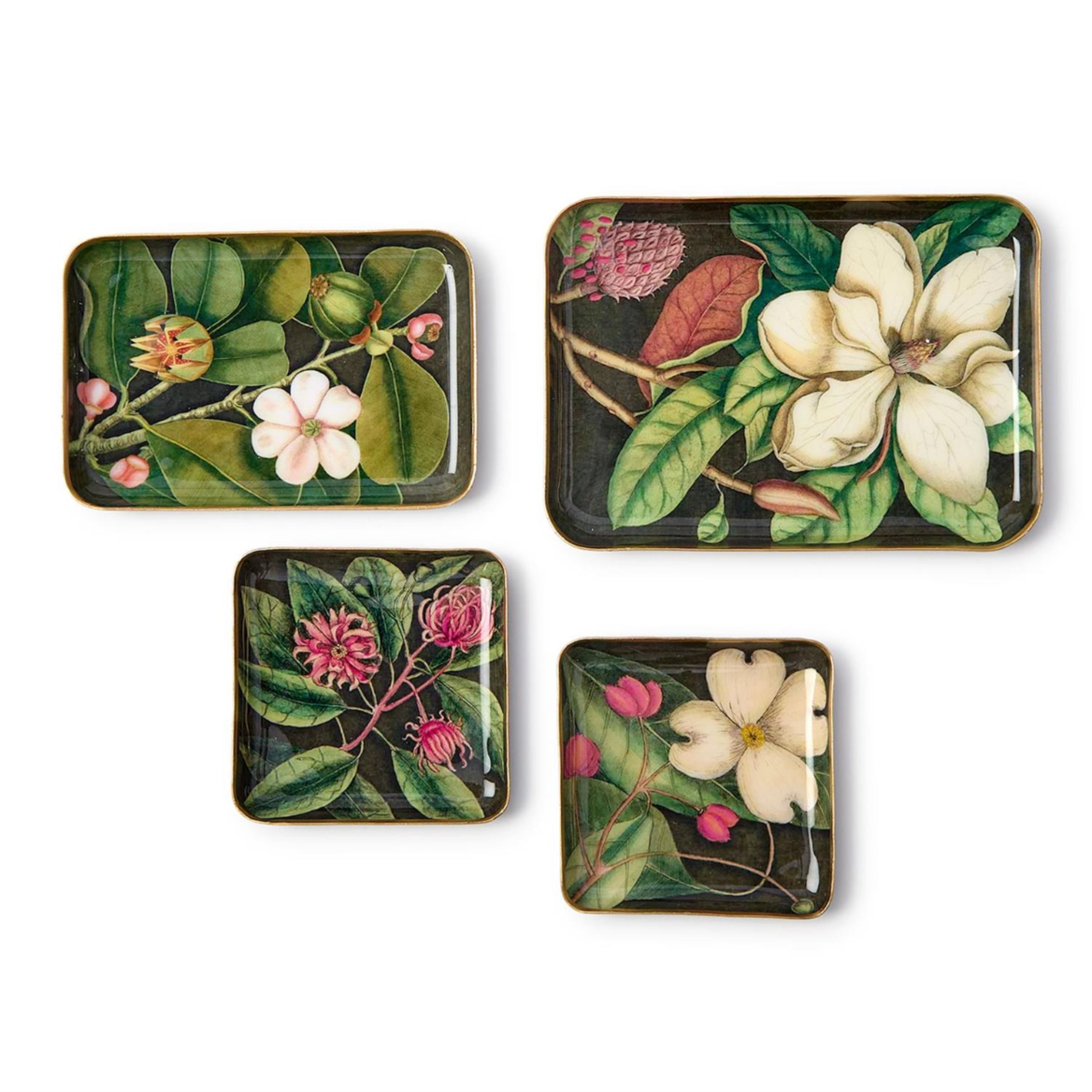 Floral Metal Tray