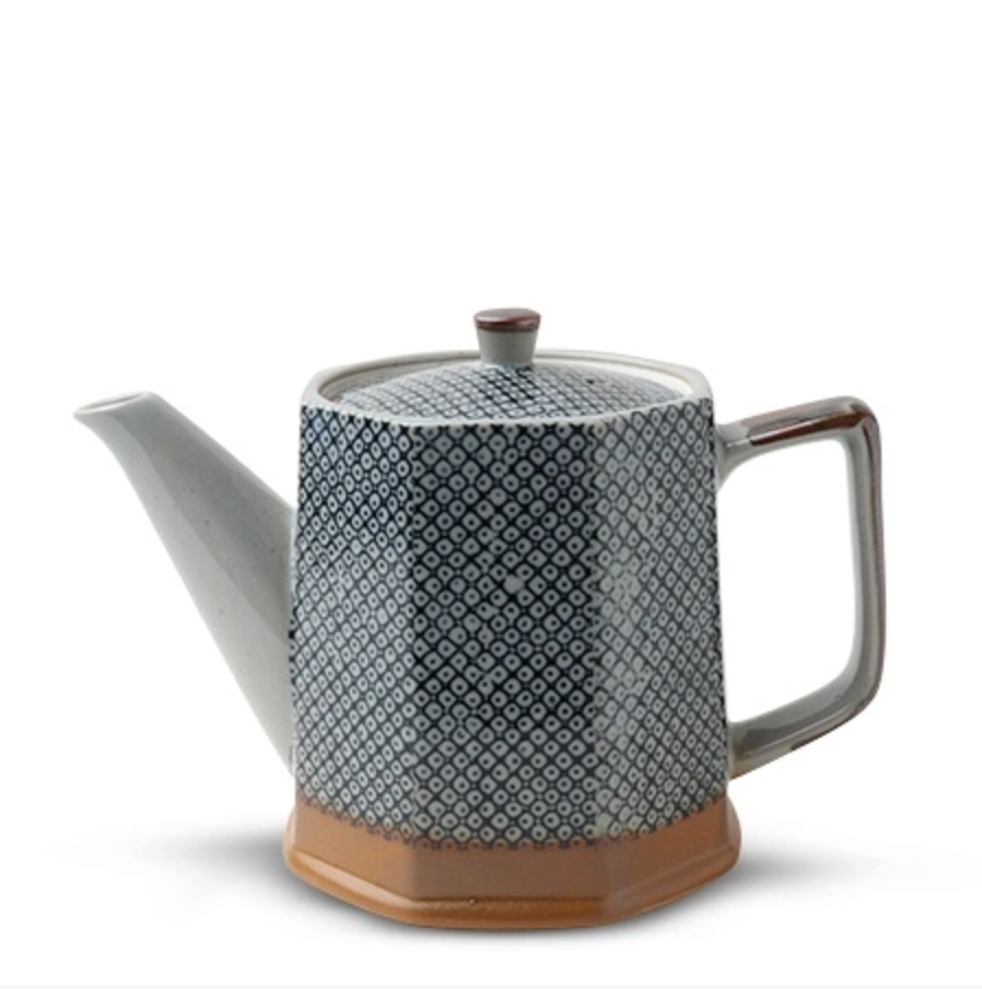 Vintage Textile Pattern Tea Pot