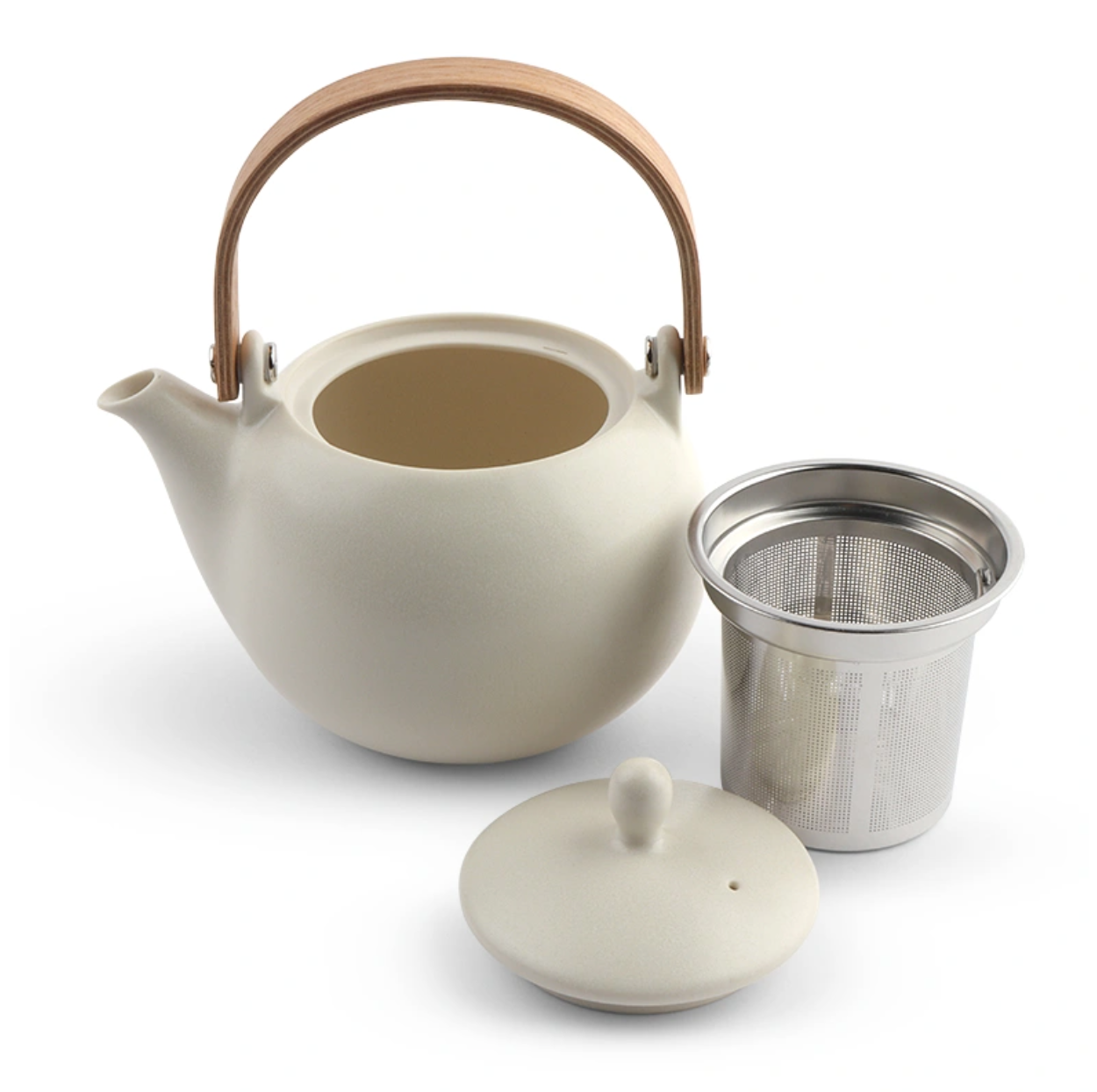 White Matte Sumi Teapot
