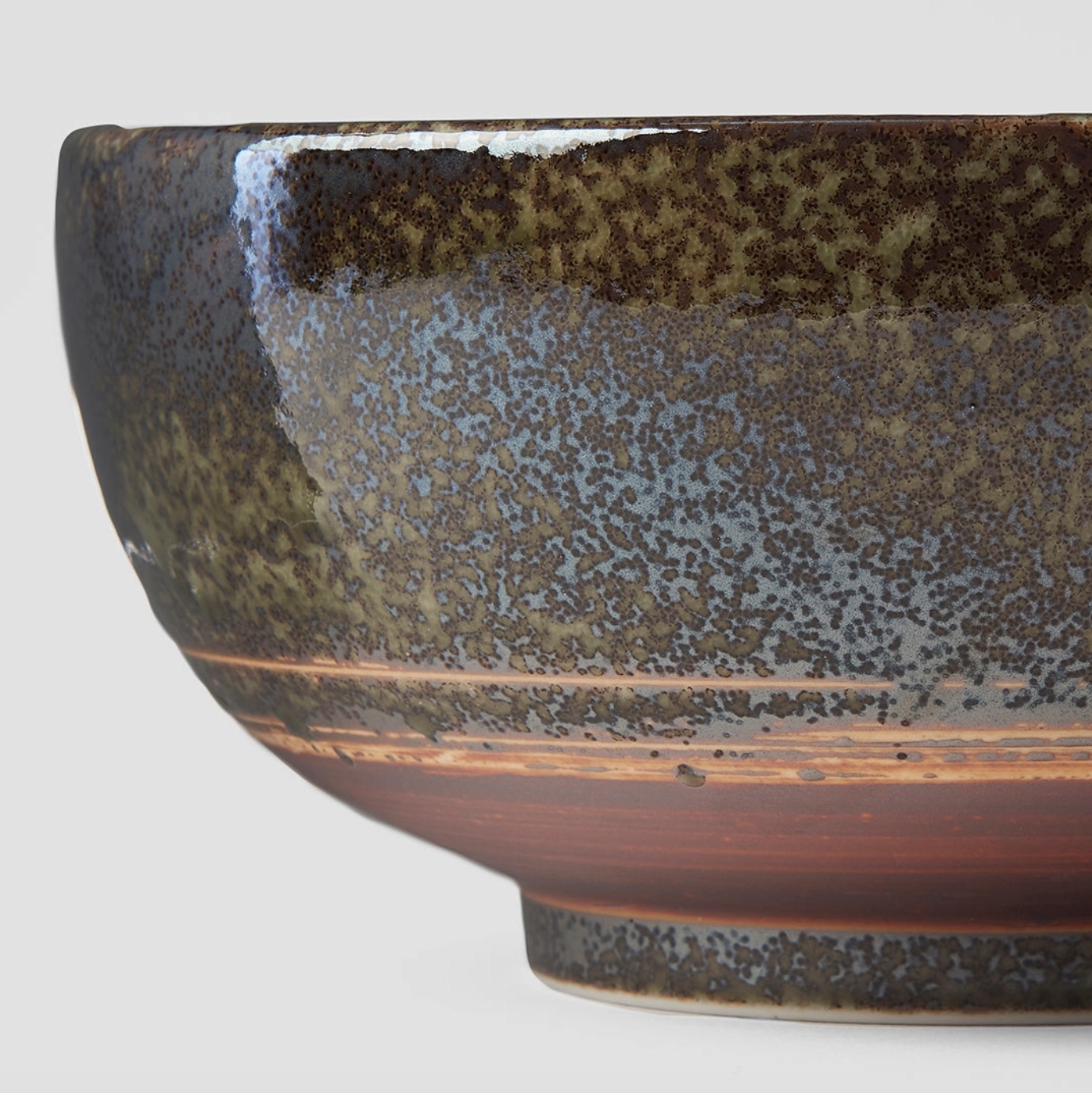 Willow Green Glaze Serving Bowl