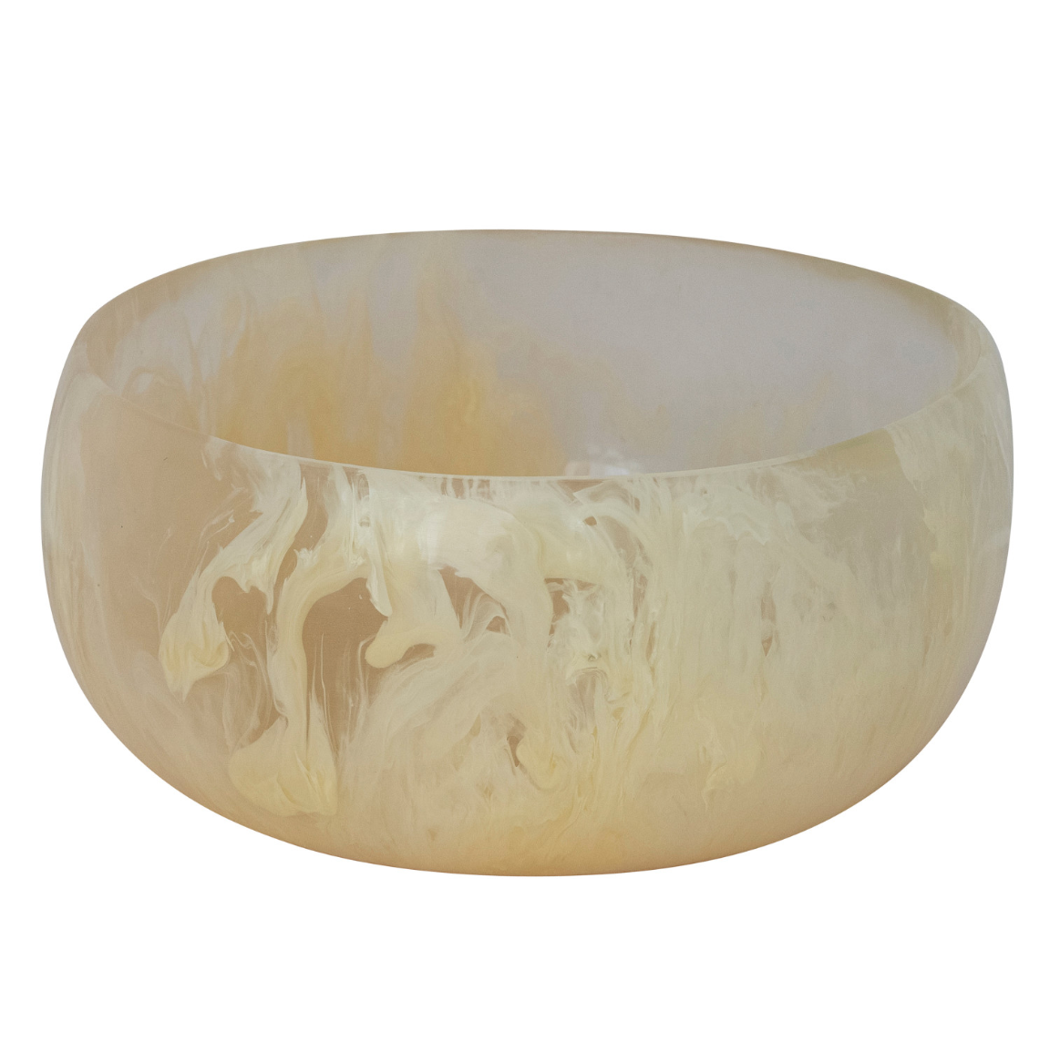 Marbled Yellow Resin Bowl