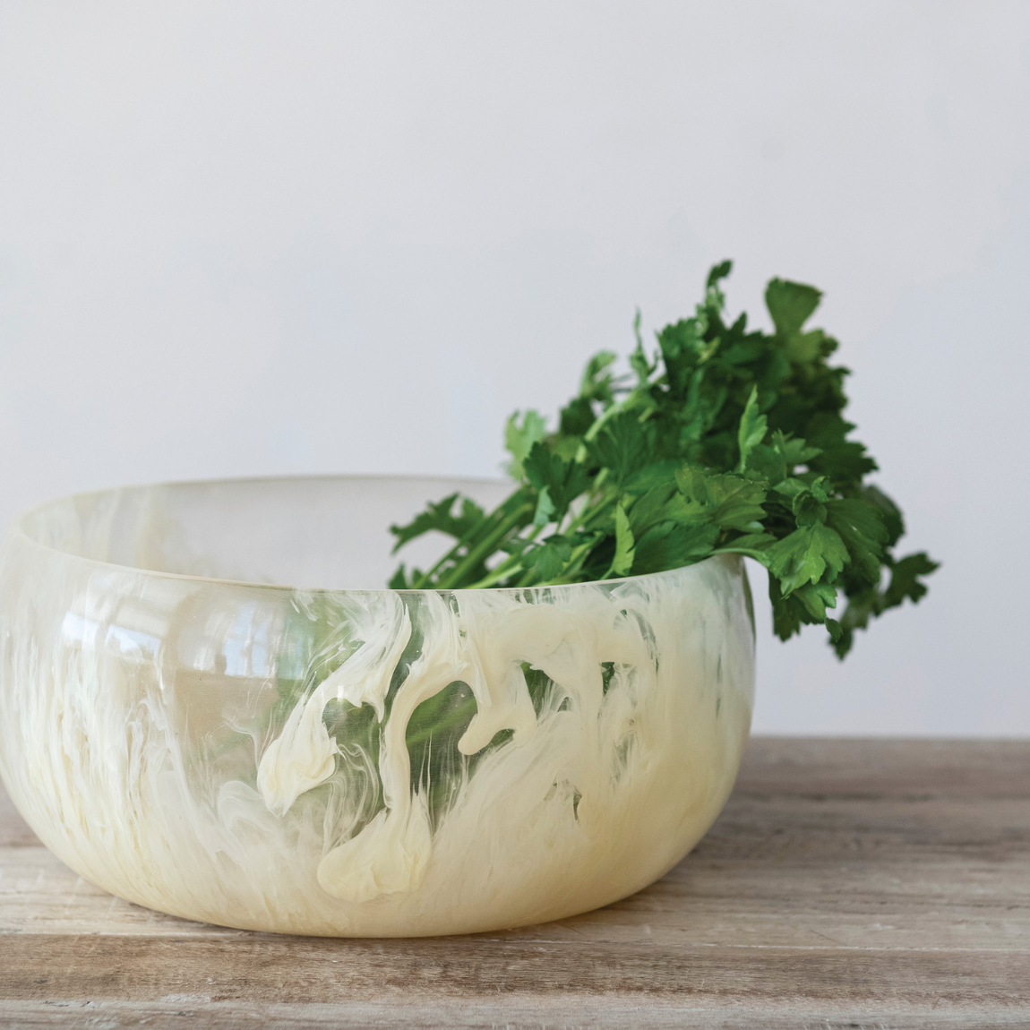 Marbled Yellow Resin Bowl