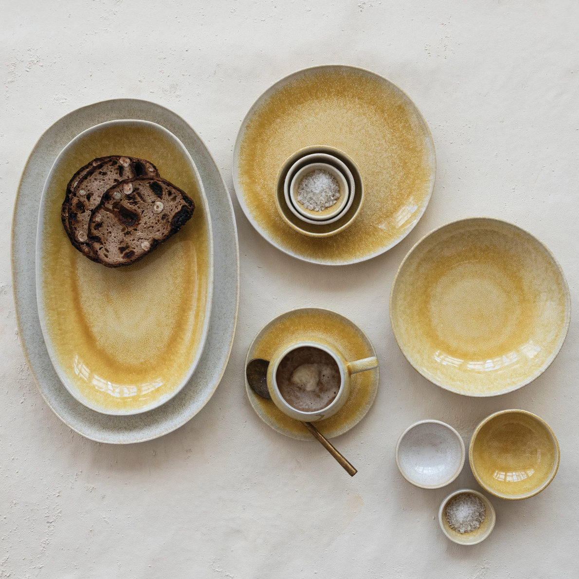 Yellow Stoneware Platter
