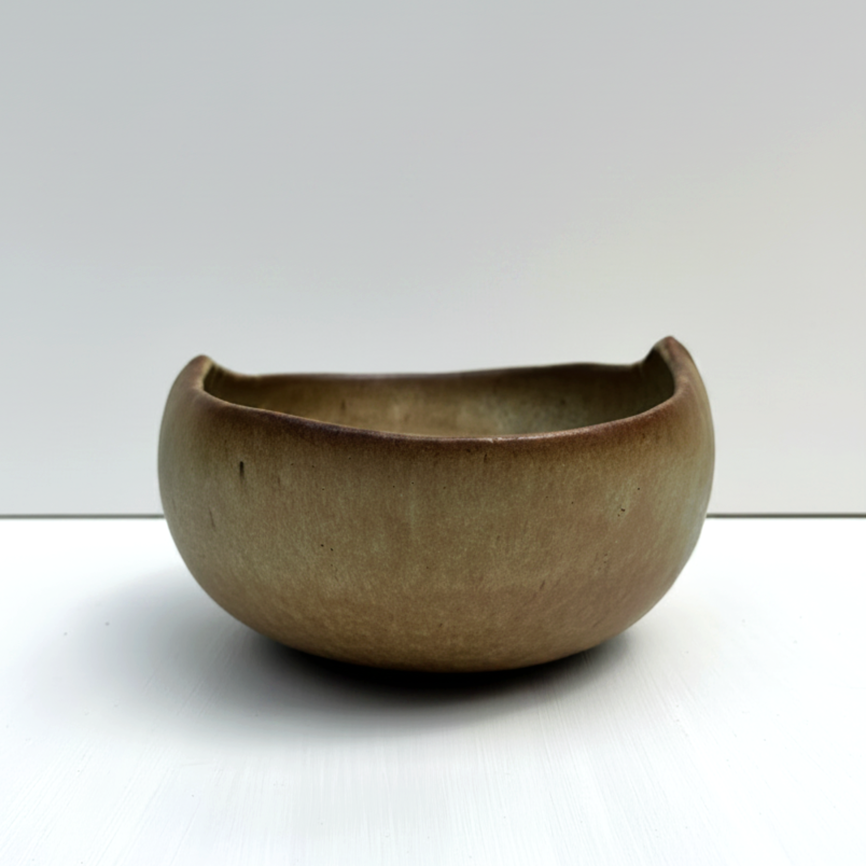 Brown Swirl Wide Bowl, Medium