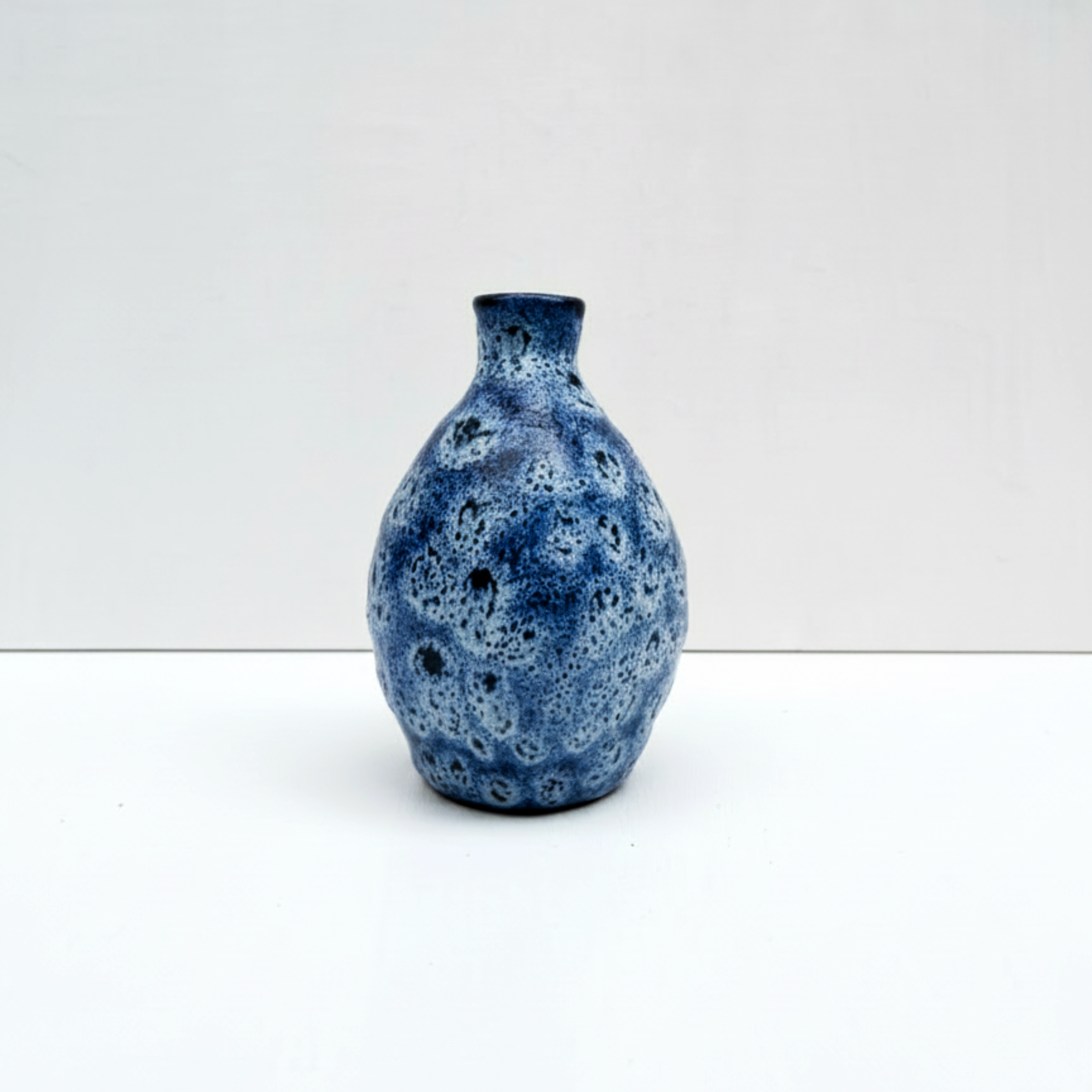 Blue Spotted Bud Vase