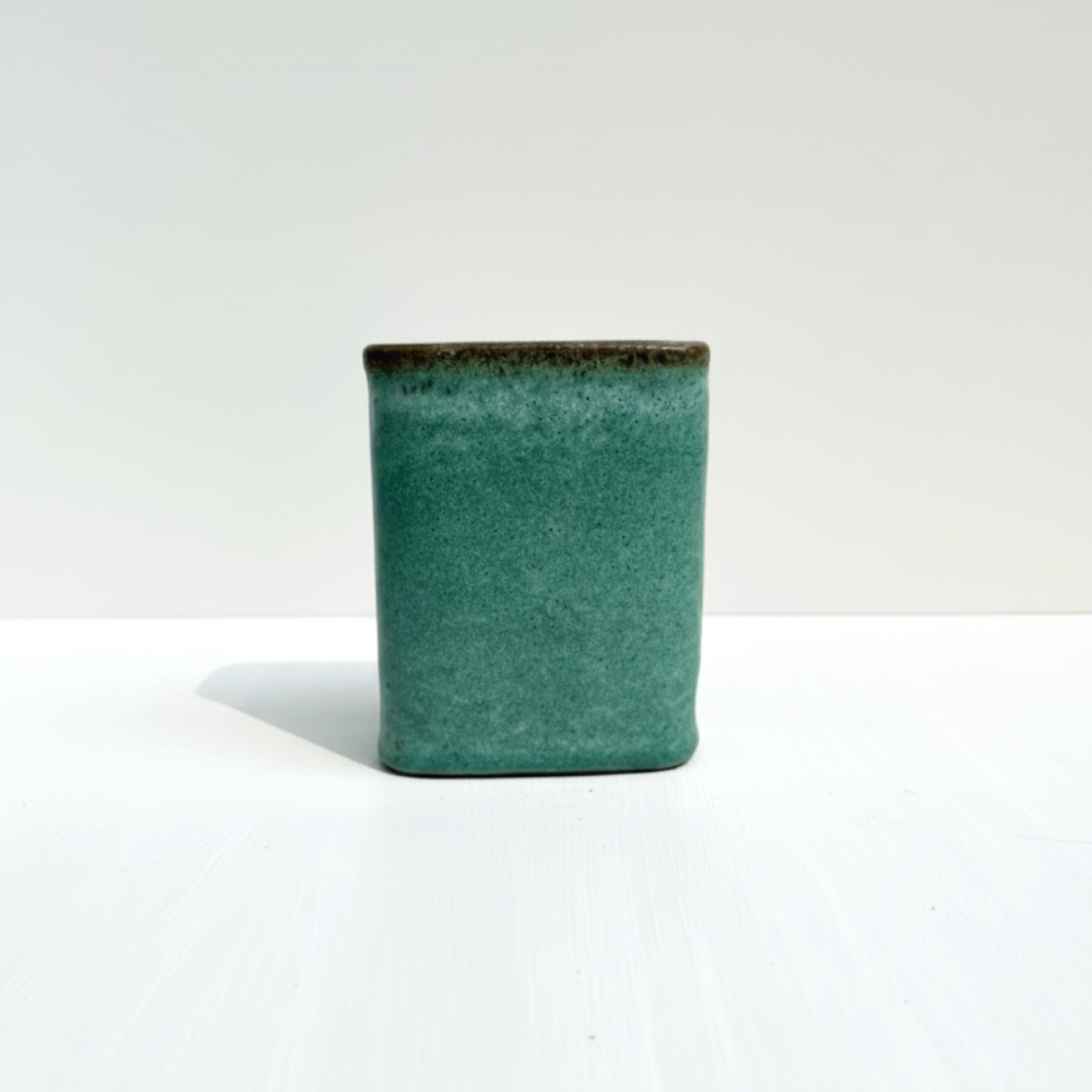 Rectangle Vase, Turquoise