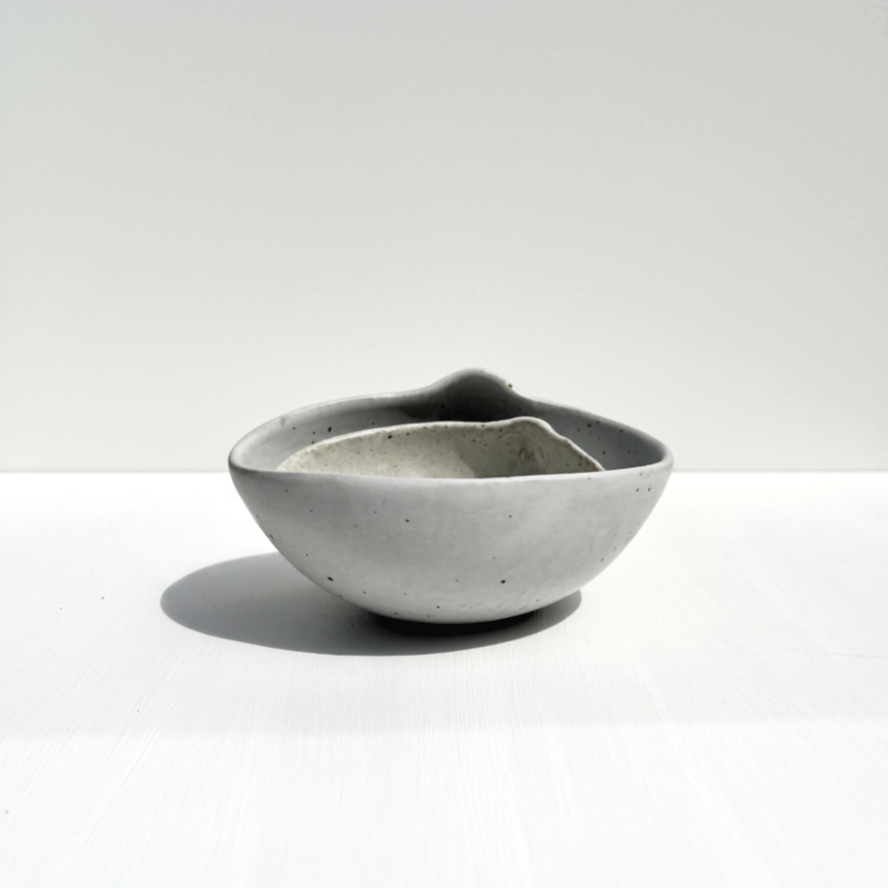 White Speckled Shell Bowl, Small