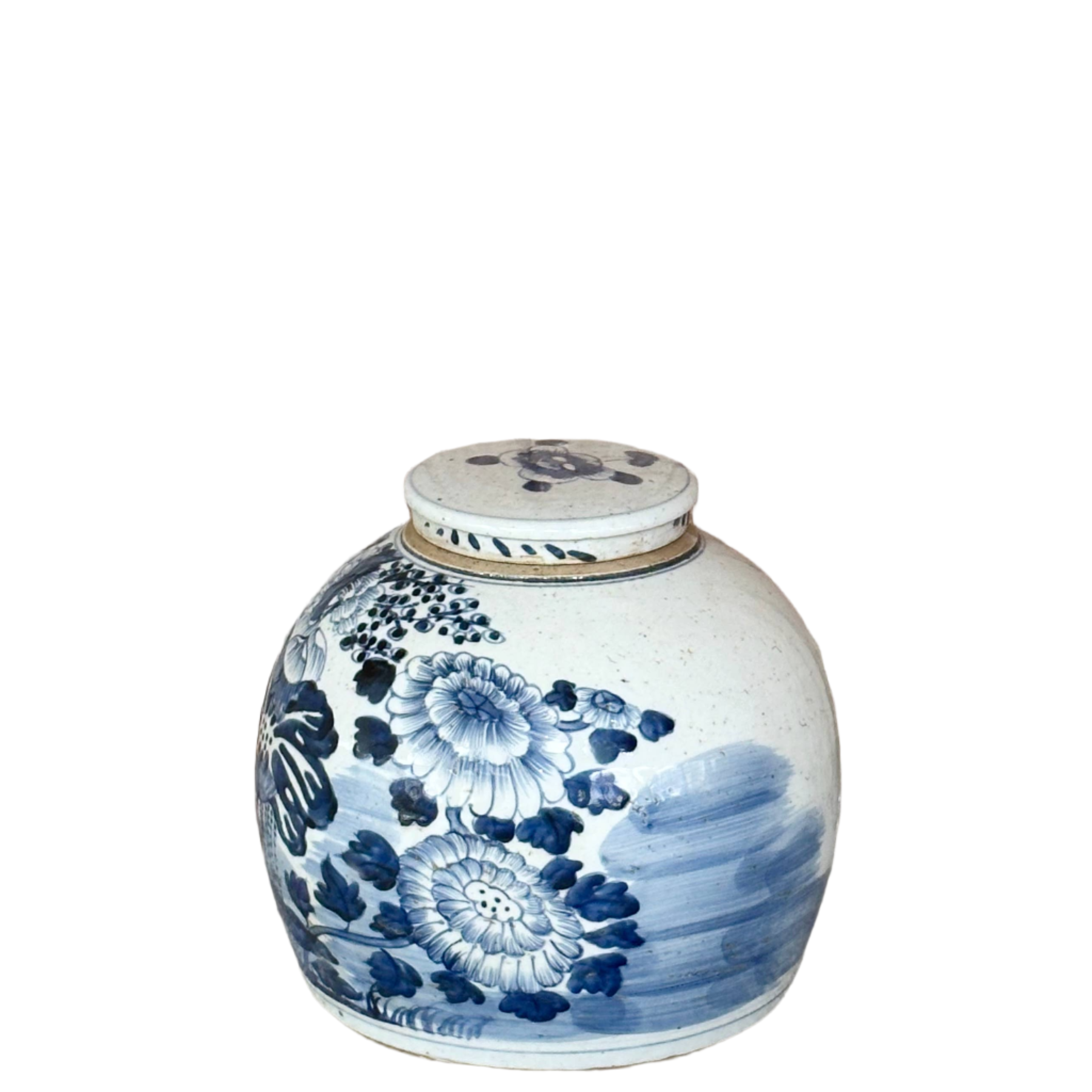 Porcelain Four Seasons Round Storage Jar