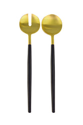 Serving Set in Black and Gold