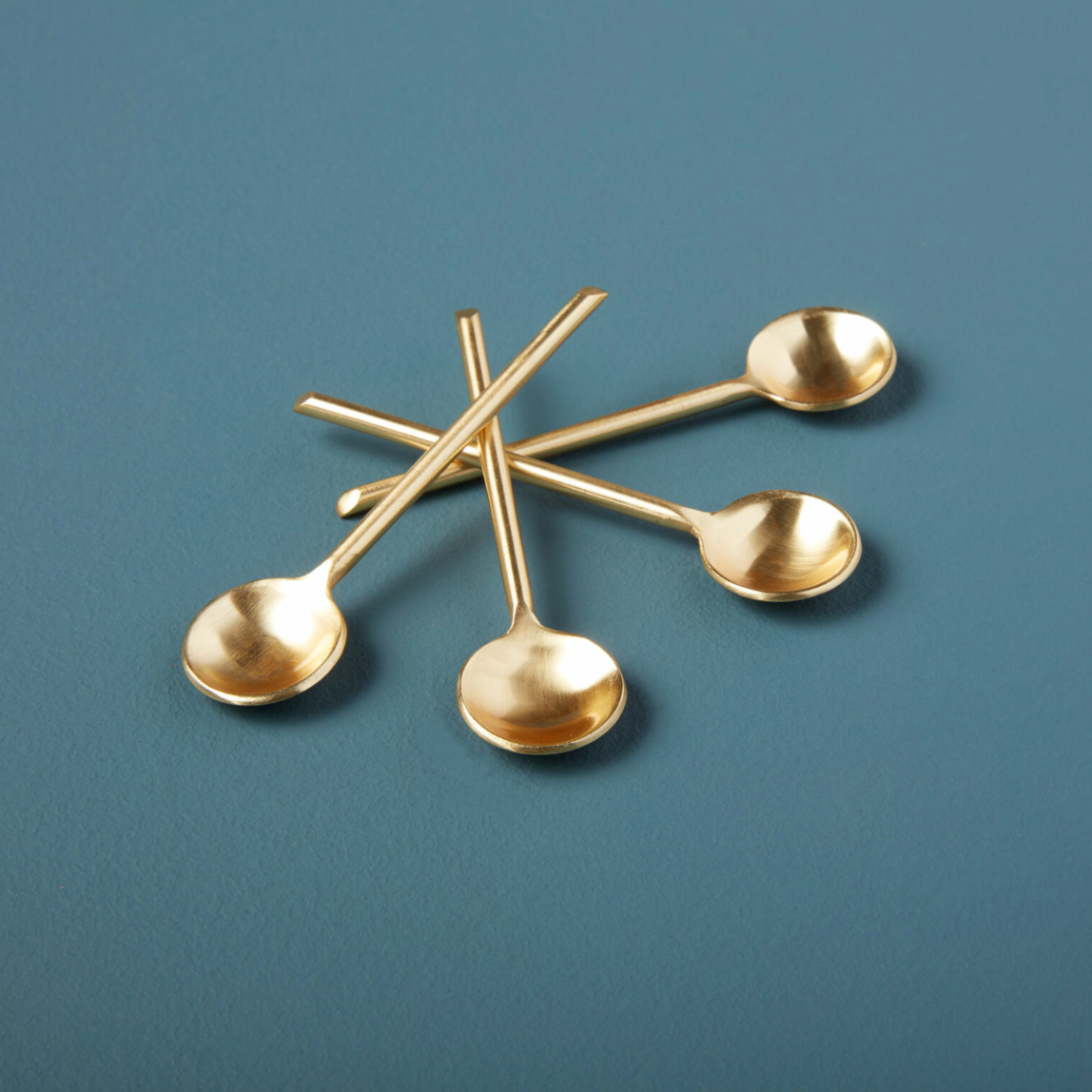 Mini Spoons in Gold, Set of 4