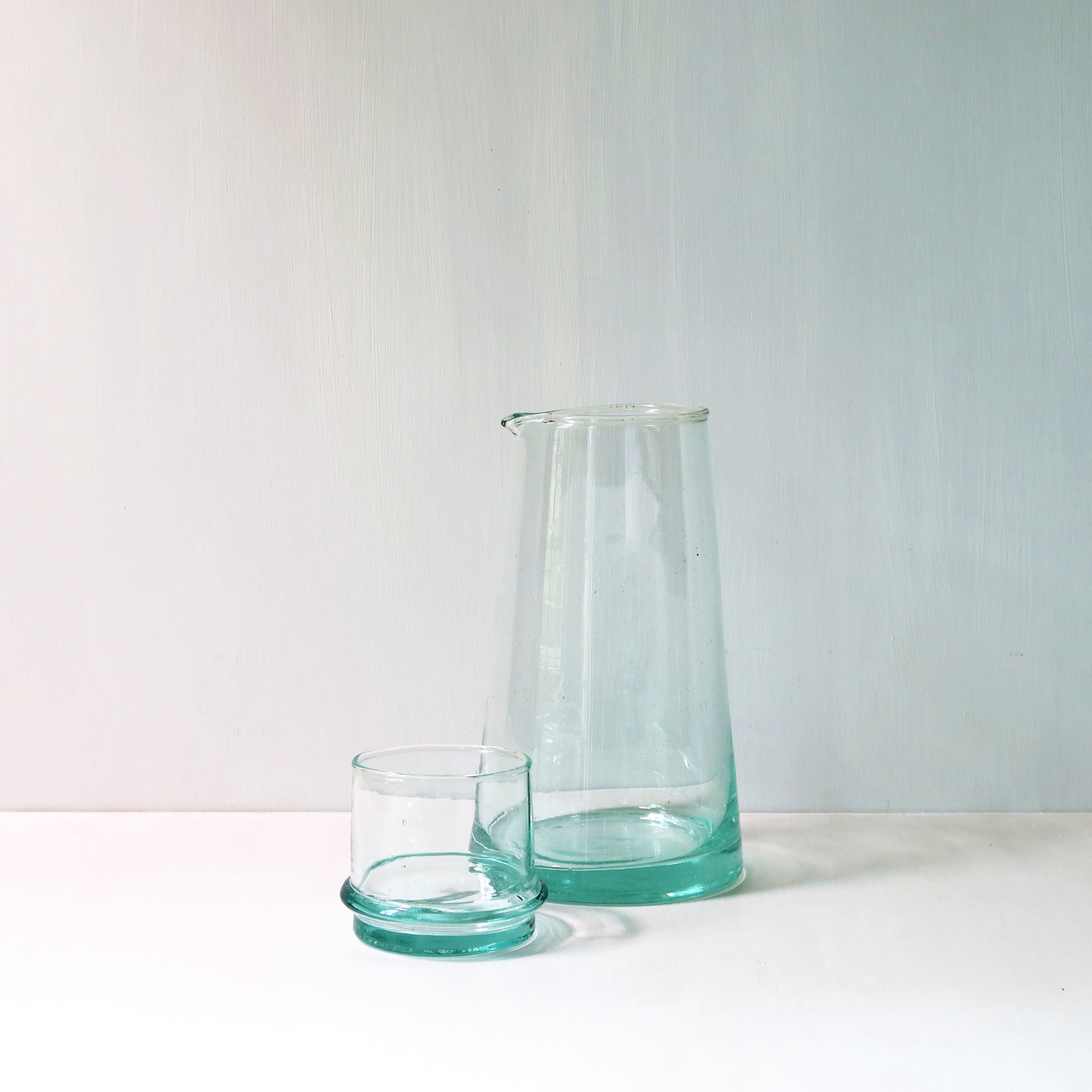 Moroccan Tapered Glass Carafe, Small