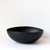 Black Aluminum Crosshatch Bowl