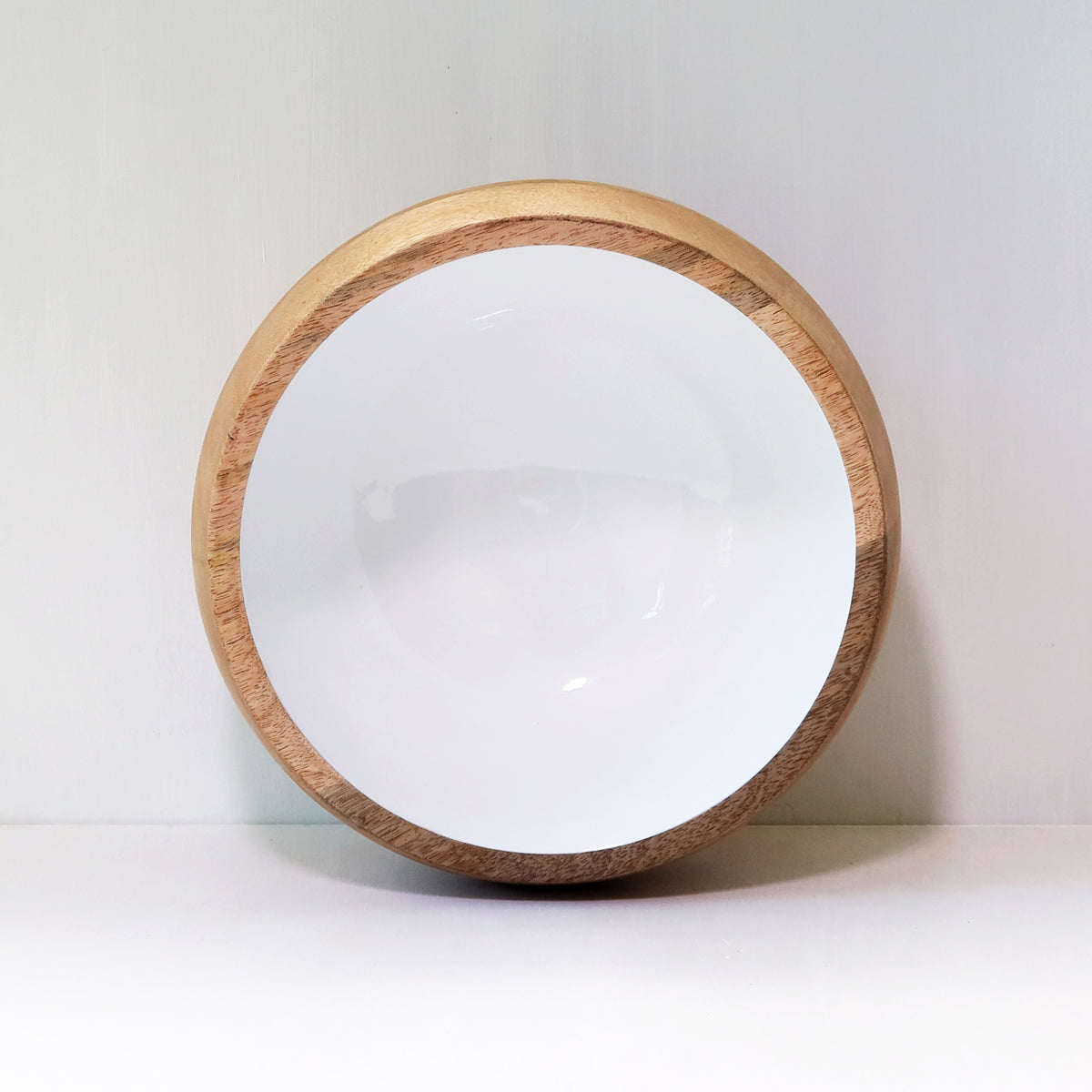 Mango Wood and Lacquer Bowl, Large
