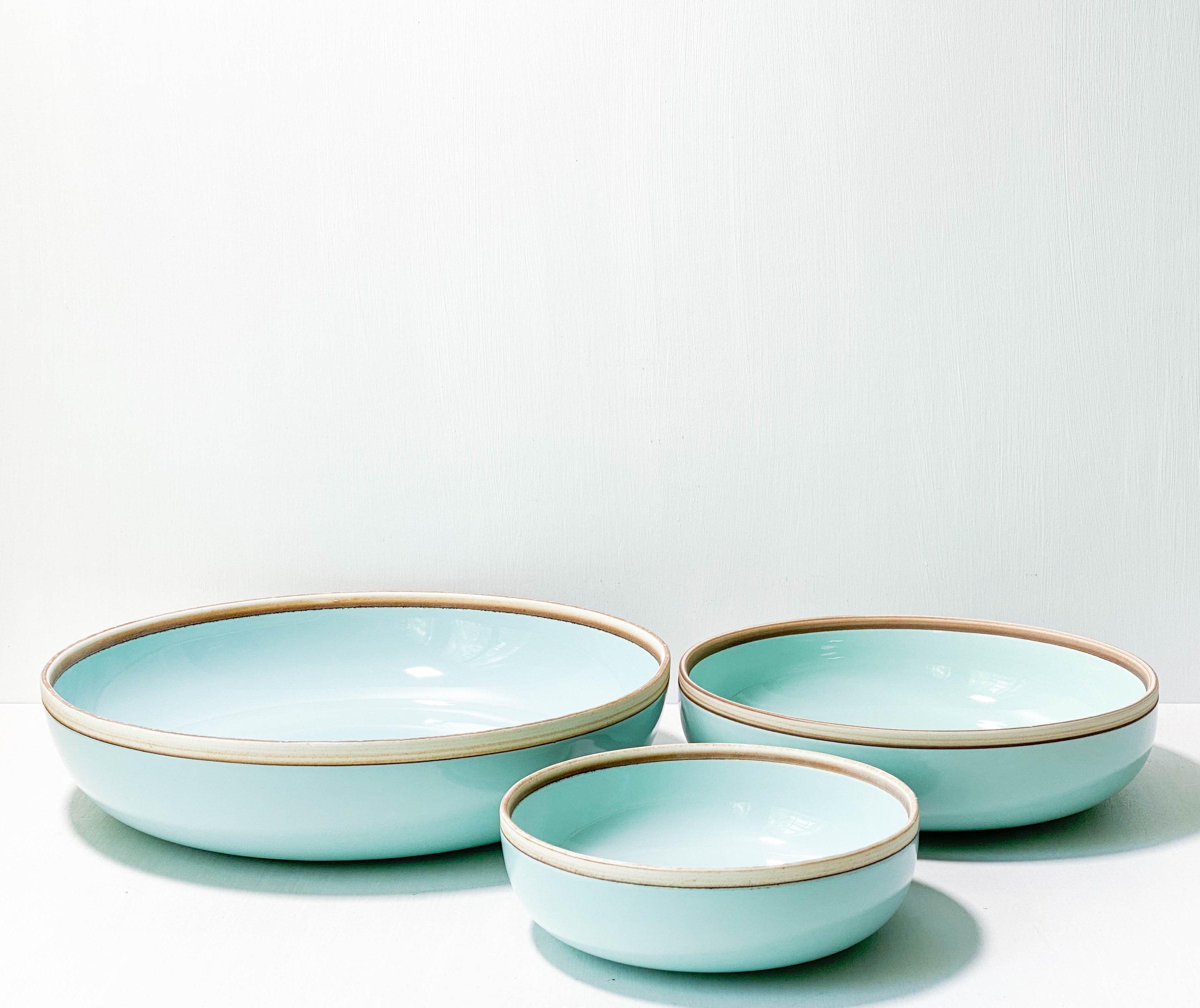 Porcelain Nesting Bowls, Celadon