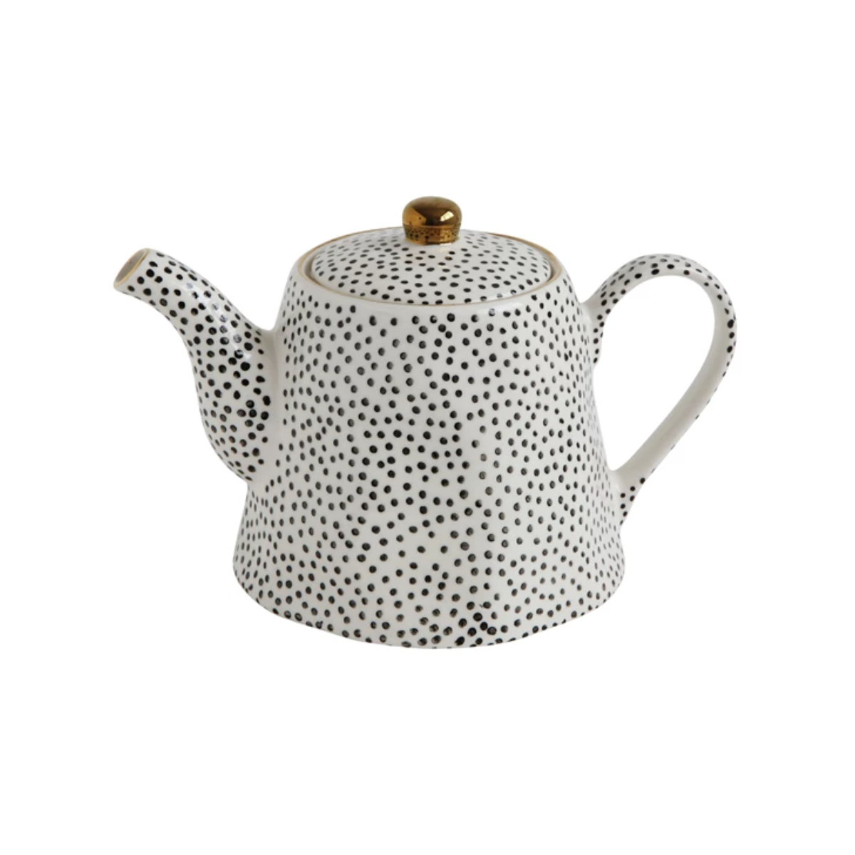 Polka Dot Stoneware Teapot