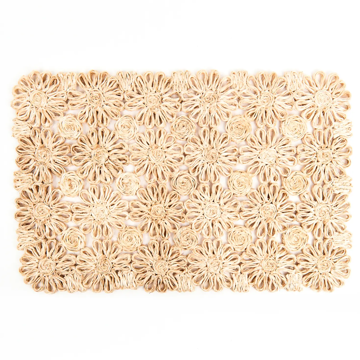 Flower Placemat in Abaca, Set of 2