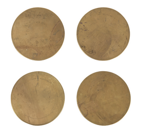 Brass Coasters, Set of 4