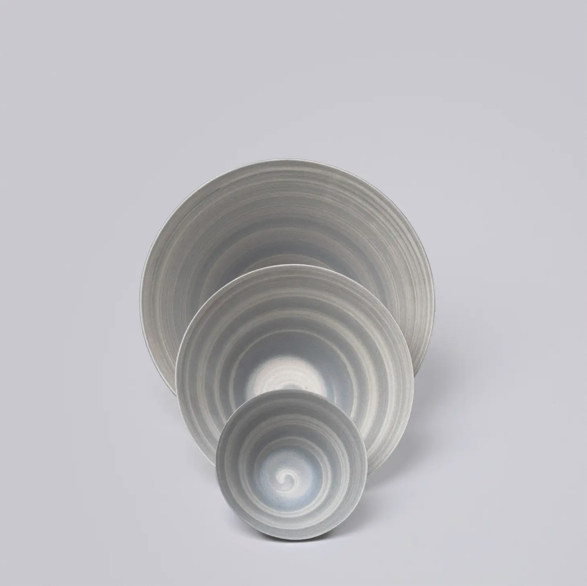 Conical Porcelain Nesting Bowls, Slate