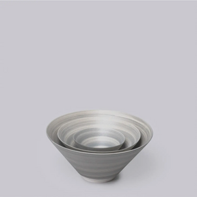 Conical Porcelain Nesting Bowls, Slate