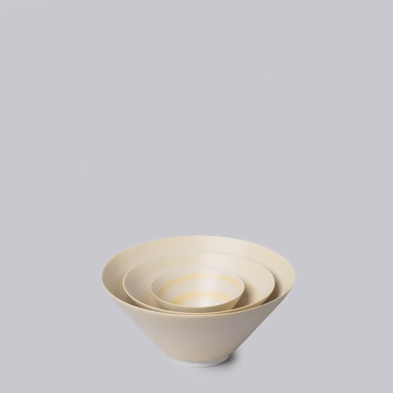 Conical Porcelain Nesting Bowls, Mango