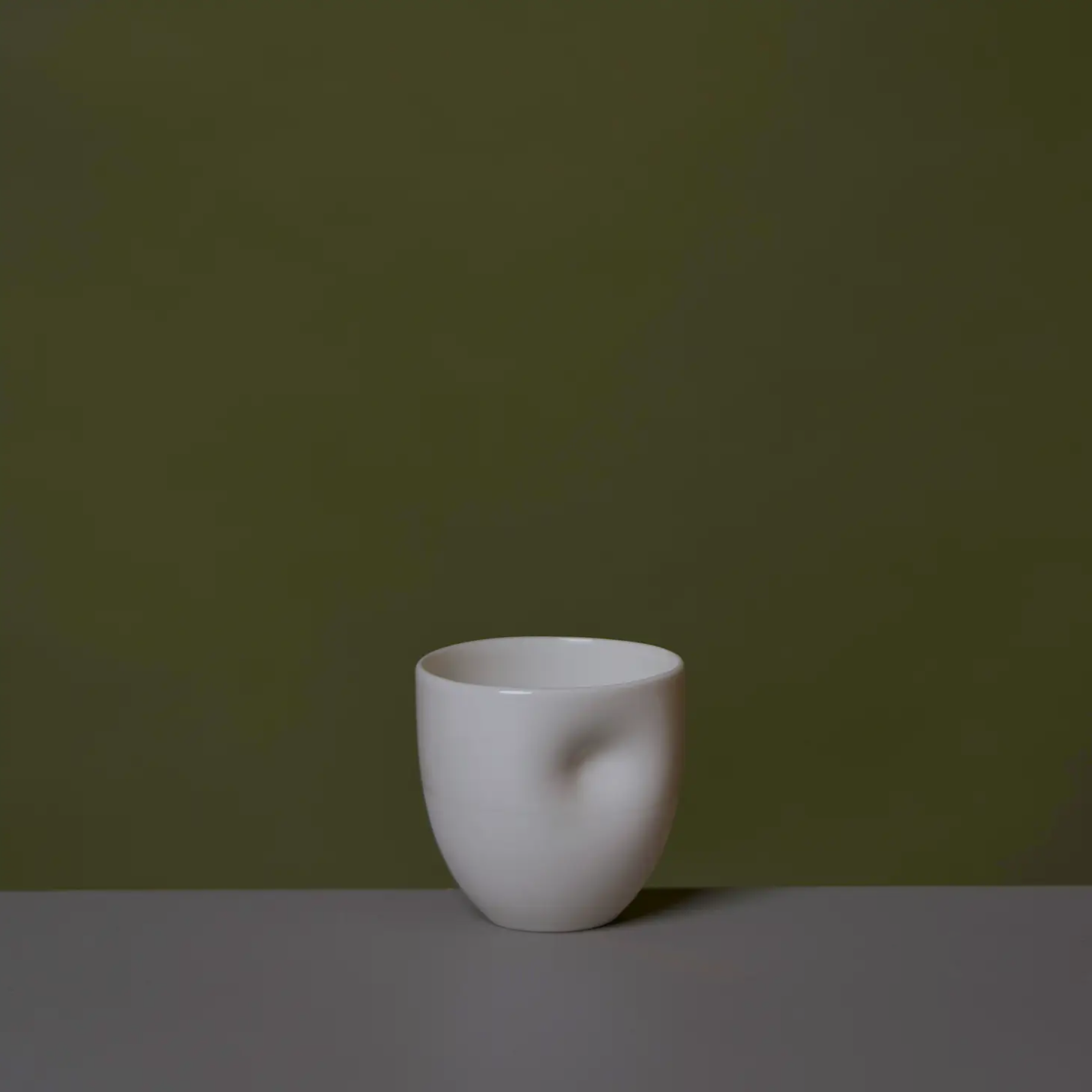 White Dimple Porcelain Cup