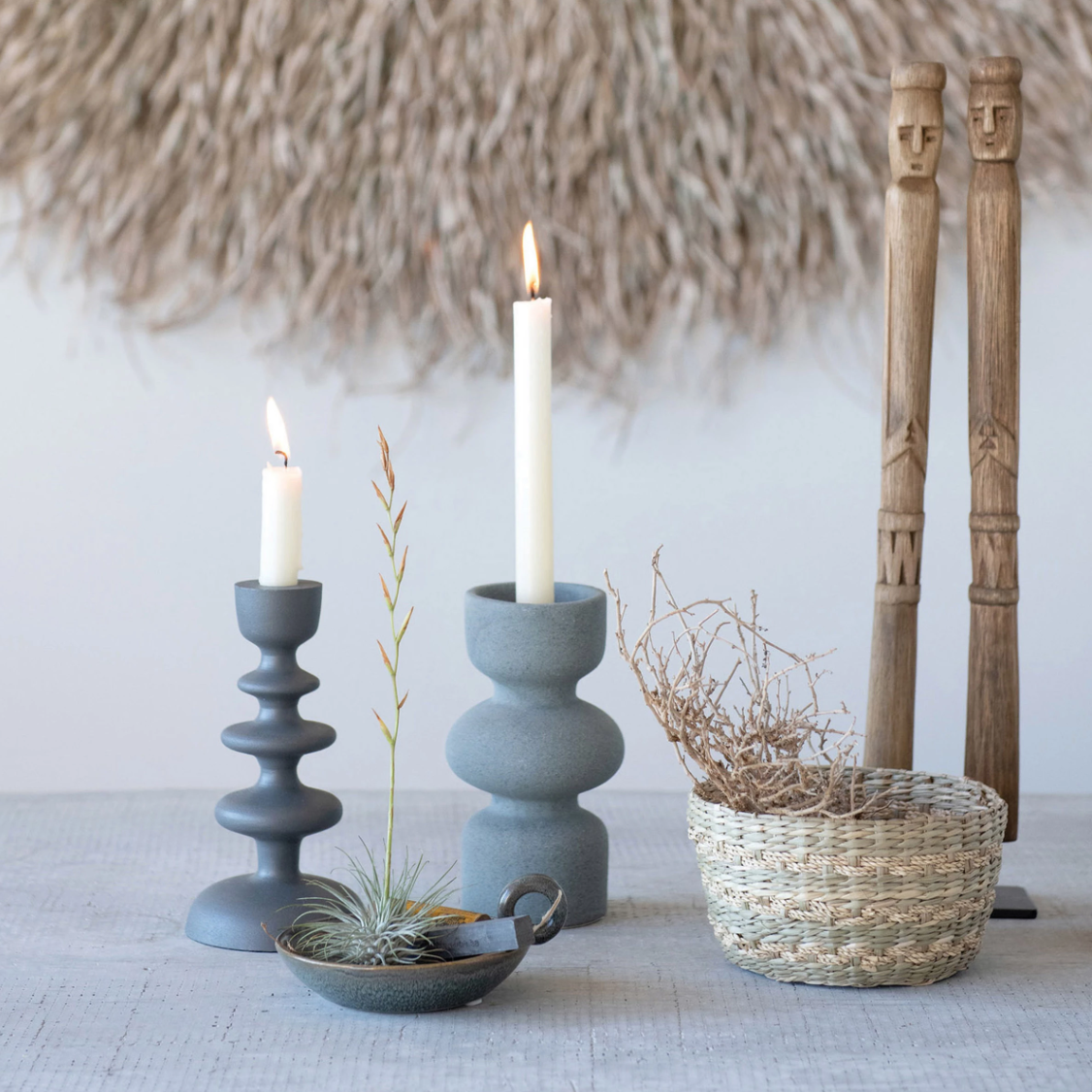 Stoneware Bishop Candle Holder