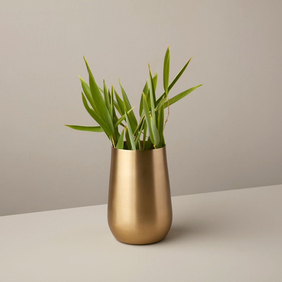 Gold Sloped Vase