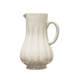 Antique White Fluted Pitcher