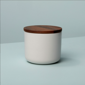 Stoneware Canister, White