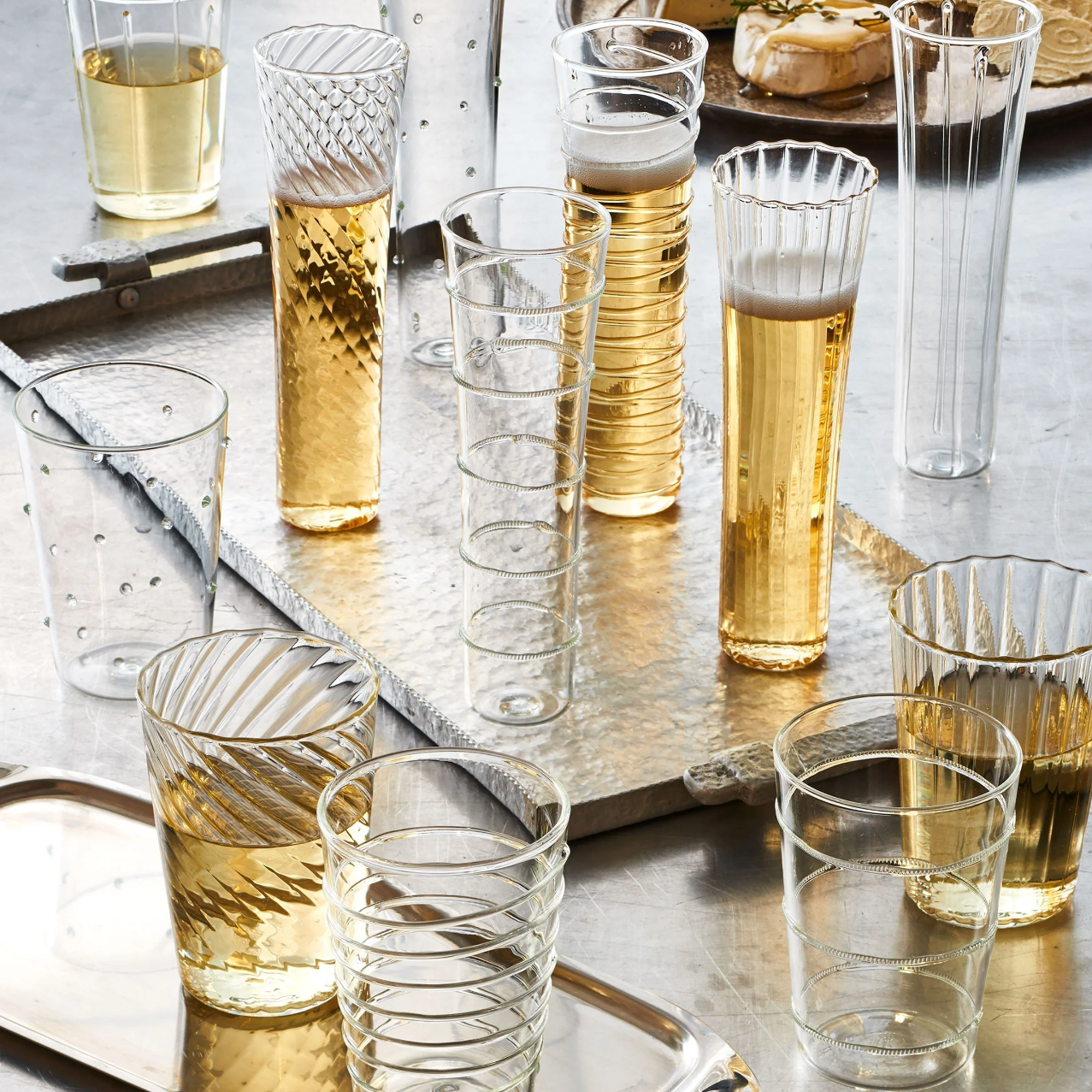 Stemless Champagne Flutes Set of 6