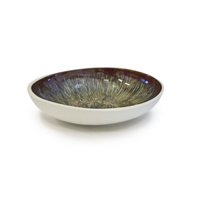 Vintage Crimson Glazed Serving Bowl
