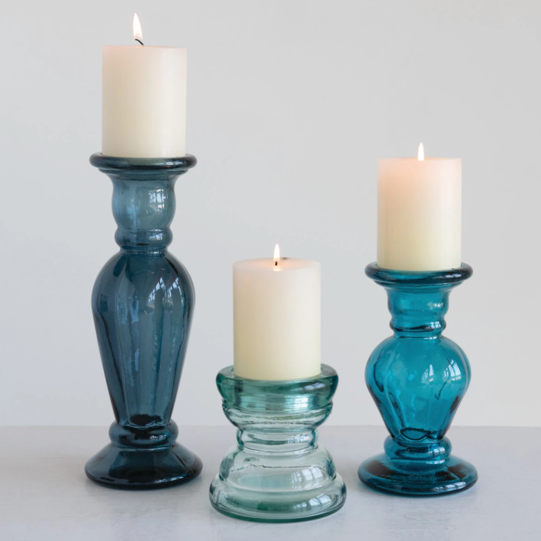 Recycled Glass Candle Holder